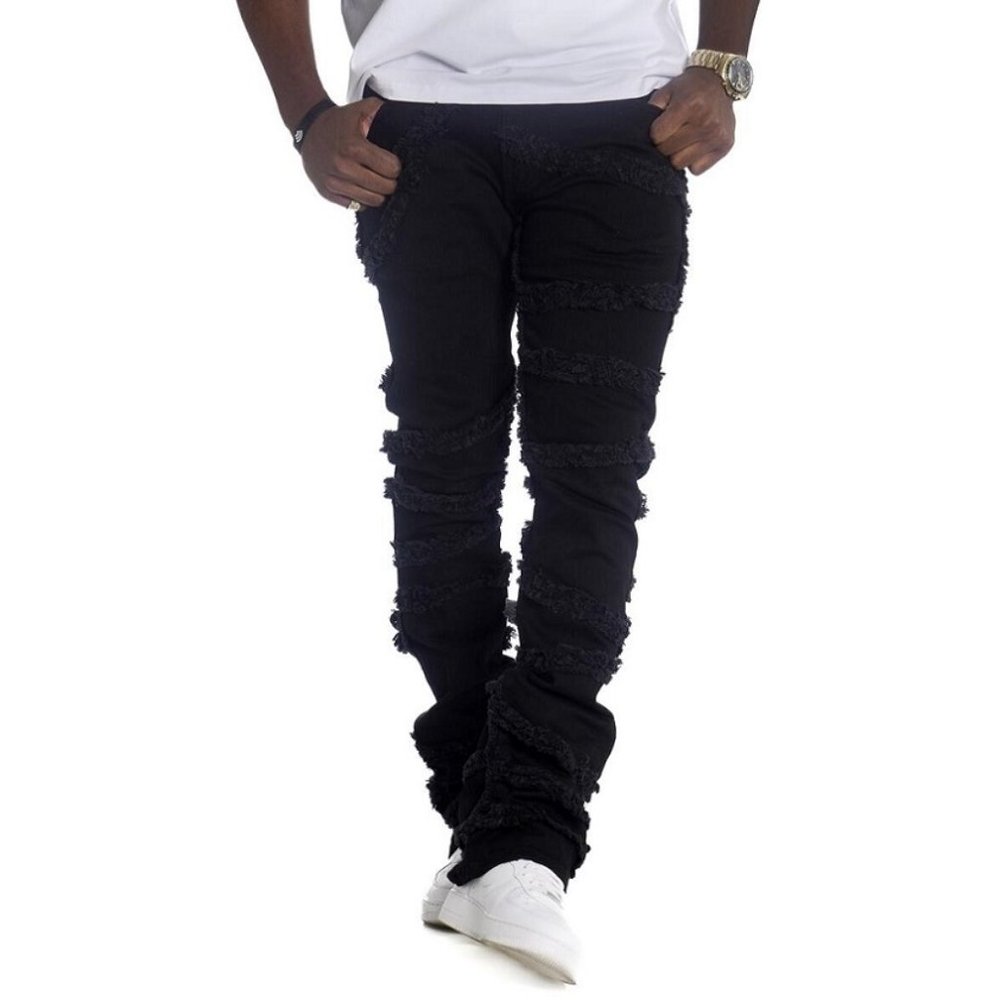 🆕 FROST LEON STACK JEANS - BLACK - MEN - WAIST SIZE: 30-42